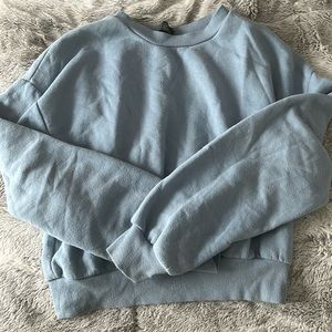 Wild Fable baby blue cropped crew neck Sz m